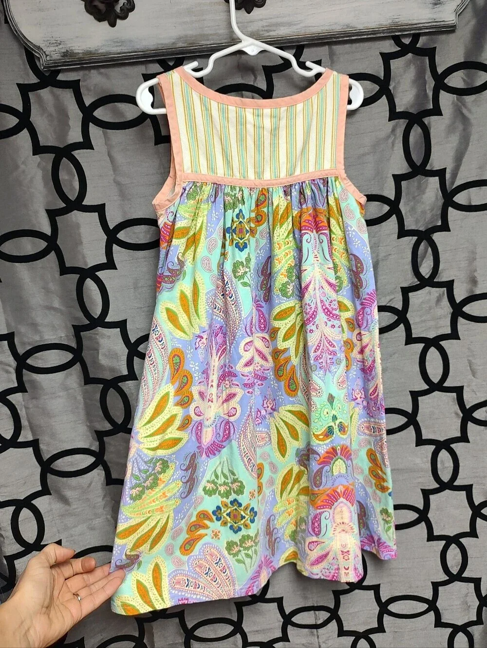 Matilda Jane 435 Dress Stripes & Floral Kids Size 8